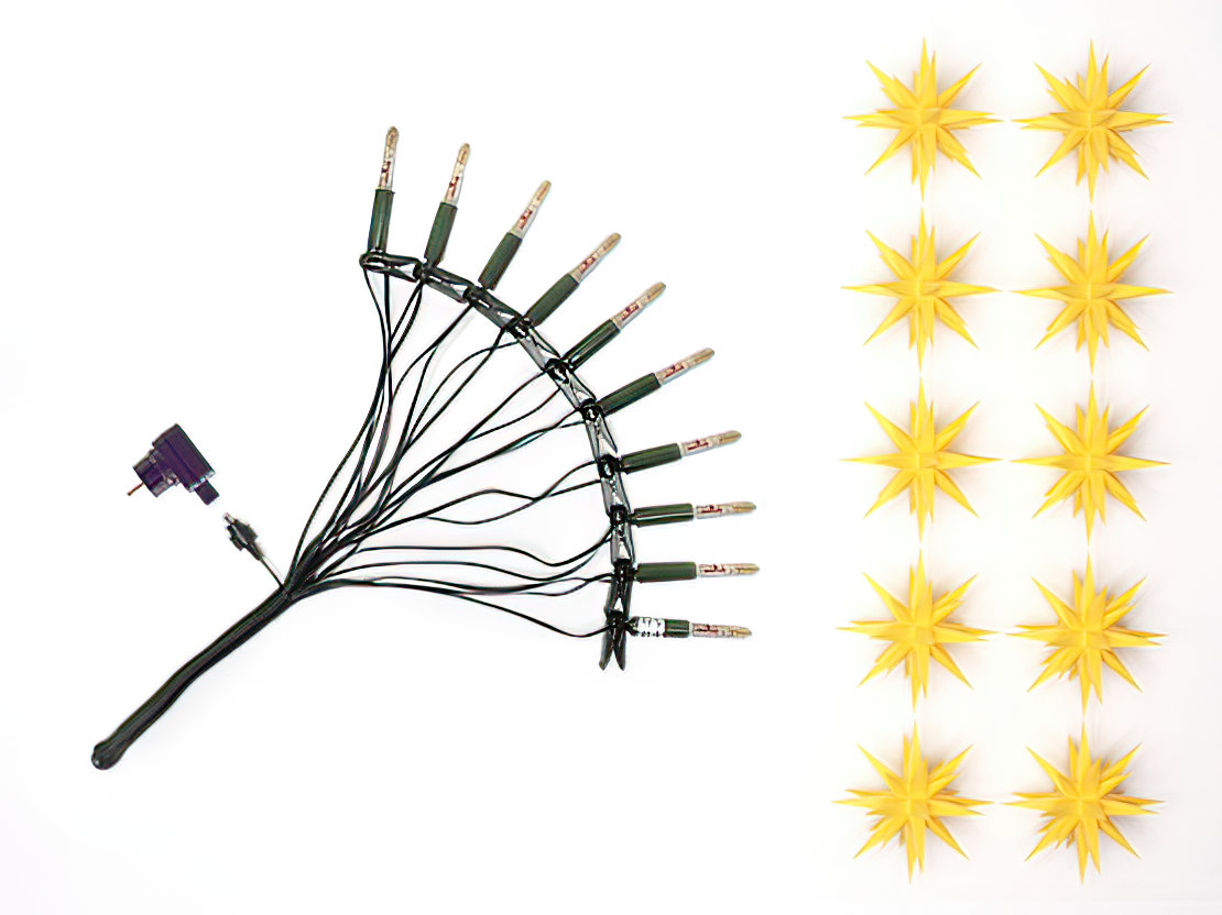Herrnhuter Sternenkette / Lichterkette mit 10 Sternen Ø 13 cm Kunststoffstern - gelb LED-/bilder/big/1070192.jpg