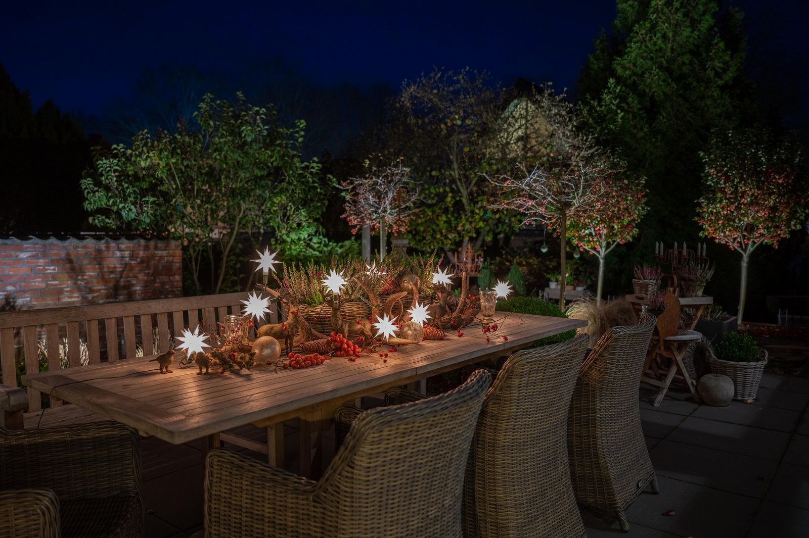 Herrnhuter Sternenkette / Lichterkette Erweiterungs-Set mit 5 Sternen Ø 13 cm Kunststoffstern - rot LED-/bilder/big/1dsc_9200.jpg