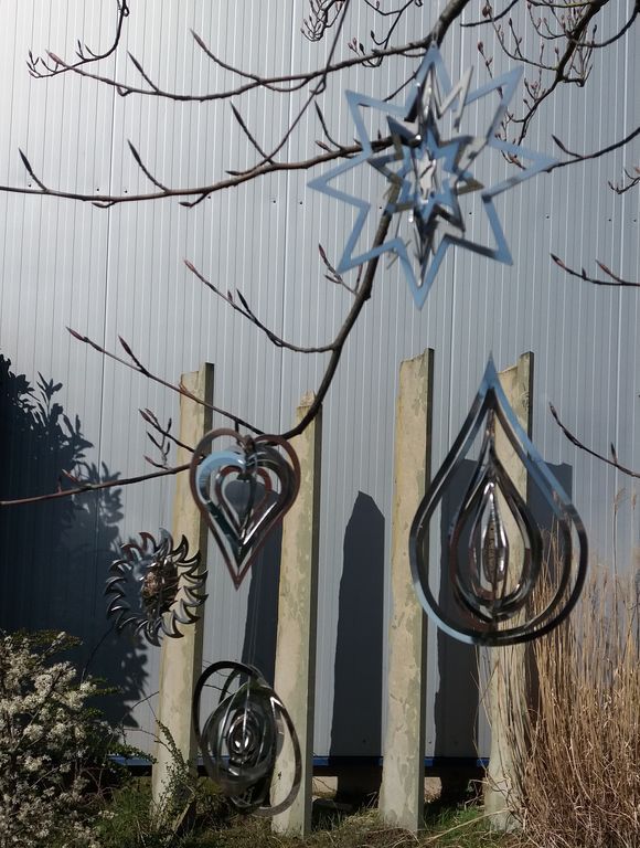 Elliot - Metallwindspiel hängend Edelstahl-Kreis klein 12 cm 