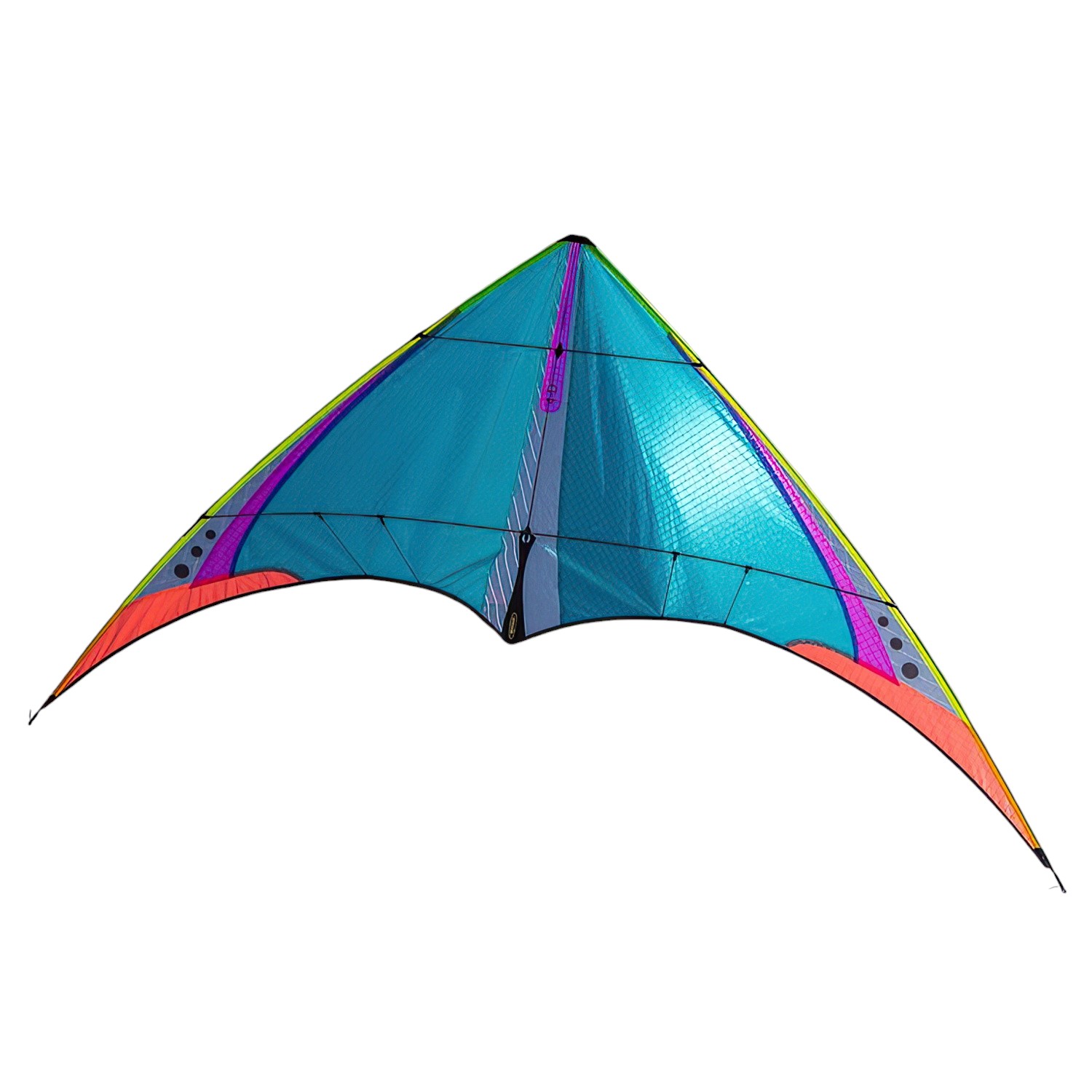 Prism 4-D Throwback Zweileiner-Leichtwind-Lenkdrachen/Stabdrachen (2-Leiner) rtf (flugfertig) 147 cm x 69 cm Kohlefaser/Cfk-Gestänge Throwback