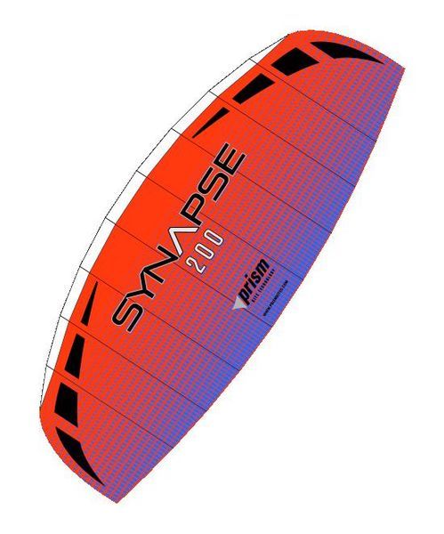 Prism Synapse 200 Coho Zweileiner-Lenkdrachen (Lenkmatte/Parafoil/2-Leiner) rtf (flugfertig) Spannweite 200 cm rot/blau