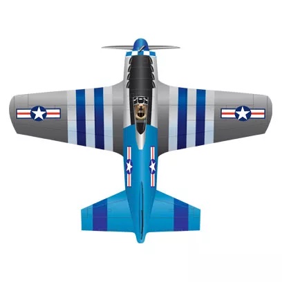 X-Kites Rare Air - Einleiner-Drachen/Kinderdrachen (1-Leiner) rtf (flugfertig) P51 71 cm - 108 cm