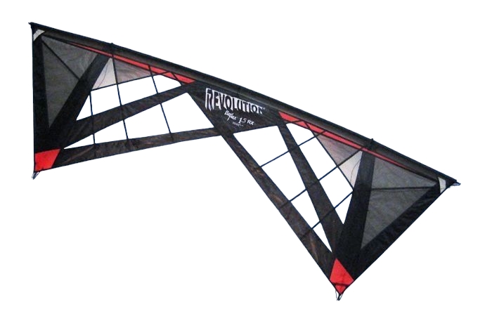 Revolution REFLEX RX SPIDER WEB Vierleiner-Lenkdrachen/Stabdrachen (4-Leiner) KITE ONLY - 236 cm x 79 cm rot