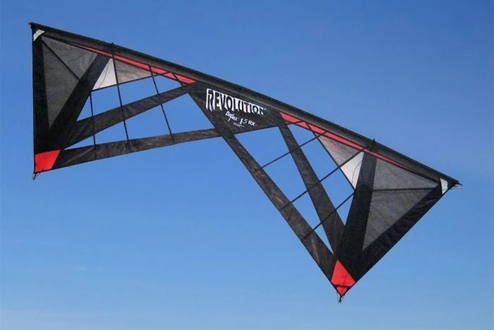 Revolution REFLEX RX SPIDER WEB Vierleiner-Lenkdrachen/Stabdrachen (4-Leiner) KITE ONLY - 236 cm x 79 cm rot