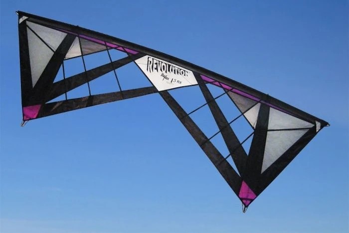 Revolution REFLEX RX SPIDER WEB Vierleiner-Lenkdrachen/Stabdrachen (4-Leiner) KITE ONLY - 236 cm x 79 cm lila