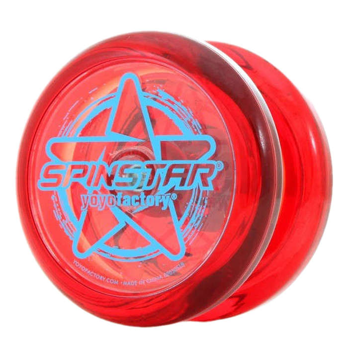 YoYoFactory Spinstar - YoYo für Beginner Fortgeschrittene und Profis Ø 58 mm B 42 mm 58 g rot mit patentiertem Spielsystem