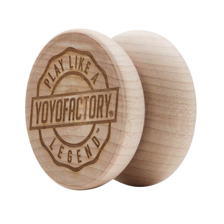 YoYoFactory Legend Wing natural - YoYo für Beginner Fortgeschrittene und Profis Ø 57 mm B 35 mm 50 g Holz mit patentiertem Spielsystem