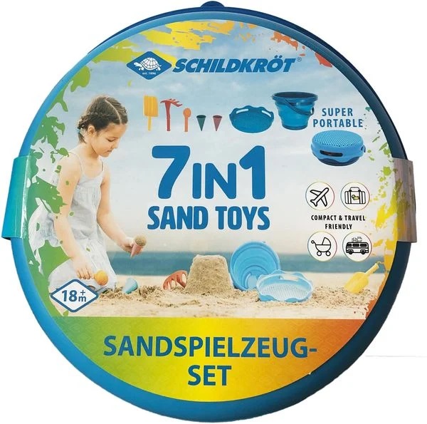 Schildkröt - 7 in 1 Sandspielzeug Set "BLAU" 