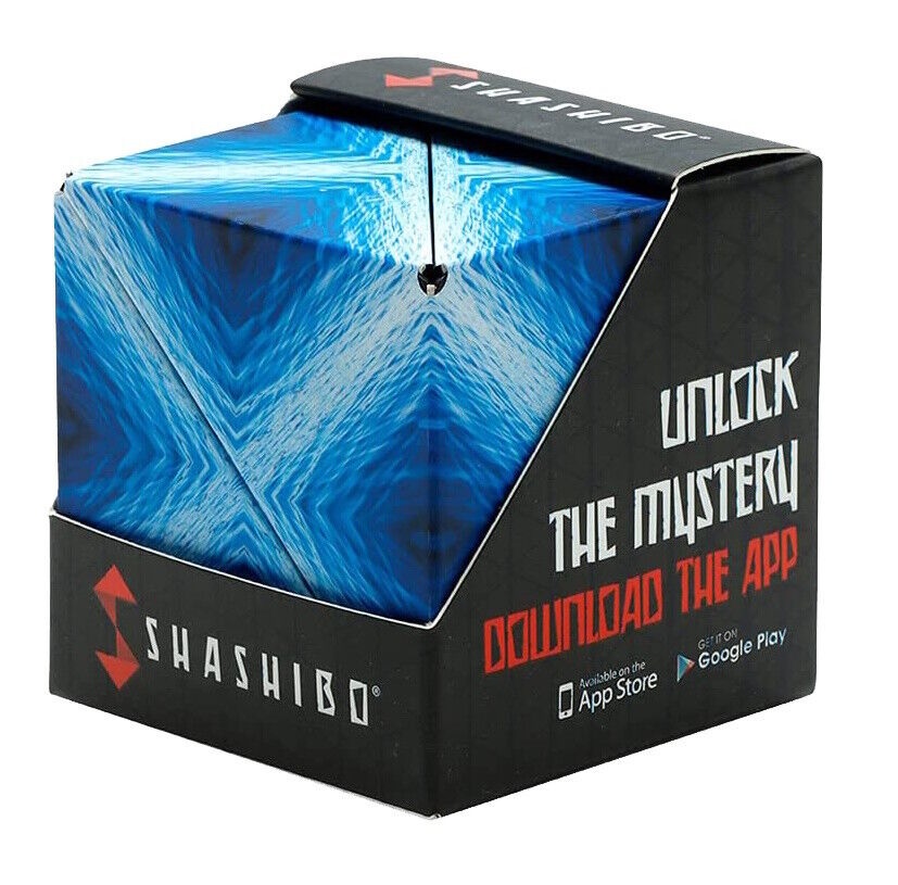Shashibo Cube - Geometrischer Magnetwürfel - magnetisches 3D-Lernpuzzle - geometrisches Spielzeug für Kinder und Erwachsene "BLUE PLANET" 6 x 6 x 6 cm 105 g
