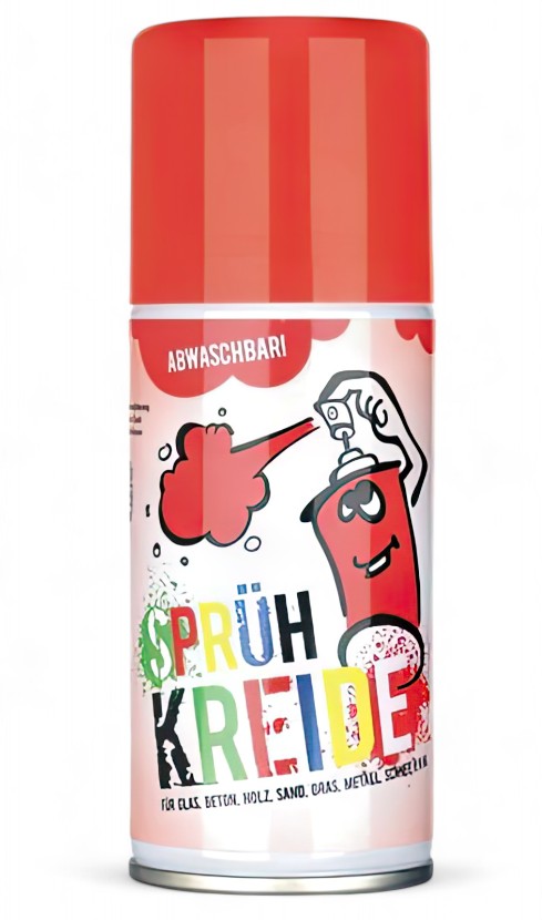 24 Stück - Elliot Sprühkreide - 150 ml rot abwaschbares Fun-Kreidespray (Markierspray) für Spiel Spaß und Fantasie