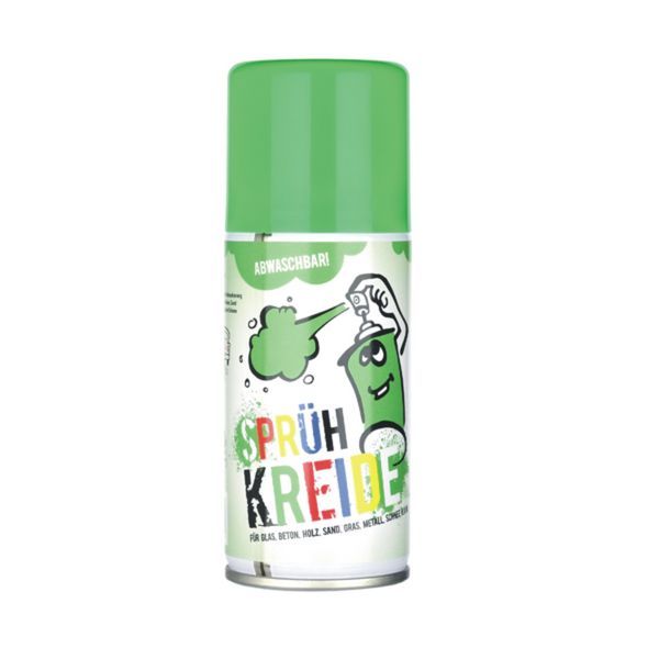 12 Stück - Elliot Sprühkreide - 150 ml grün abwaschbares Fun-Kreidespray (Markierspray) für Spiel Spaß und Fantasie