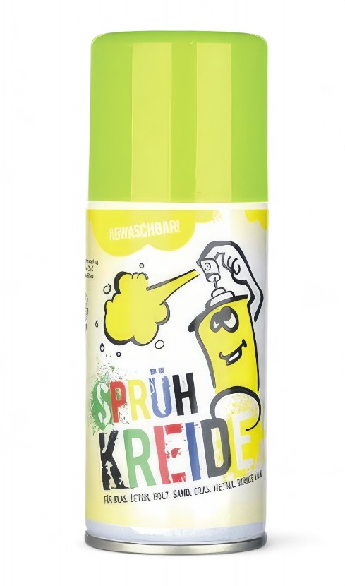 Elliot Sprühkreide - 150 ml gelb abwaschbares Fun-Kreidespray (Markierspray) für Spiel Spaß und Fantasie