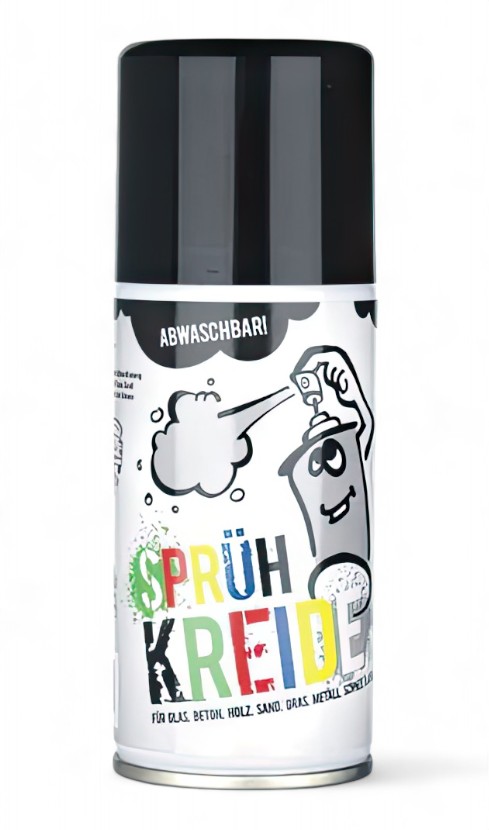 Elliot Sprühkreide - 150 ml schwarz abwaschbares Fun-Kreidespray (Markierspray) für Spiel Spaß und Fantasie