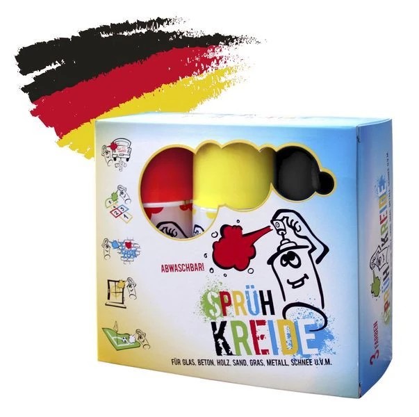 Elliot Sprühkreide - Deutschland 3 x 150 ml EM-Set / WM-Set schwarz rot gelb-/bilder/big/3300209_2.jpg