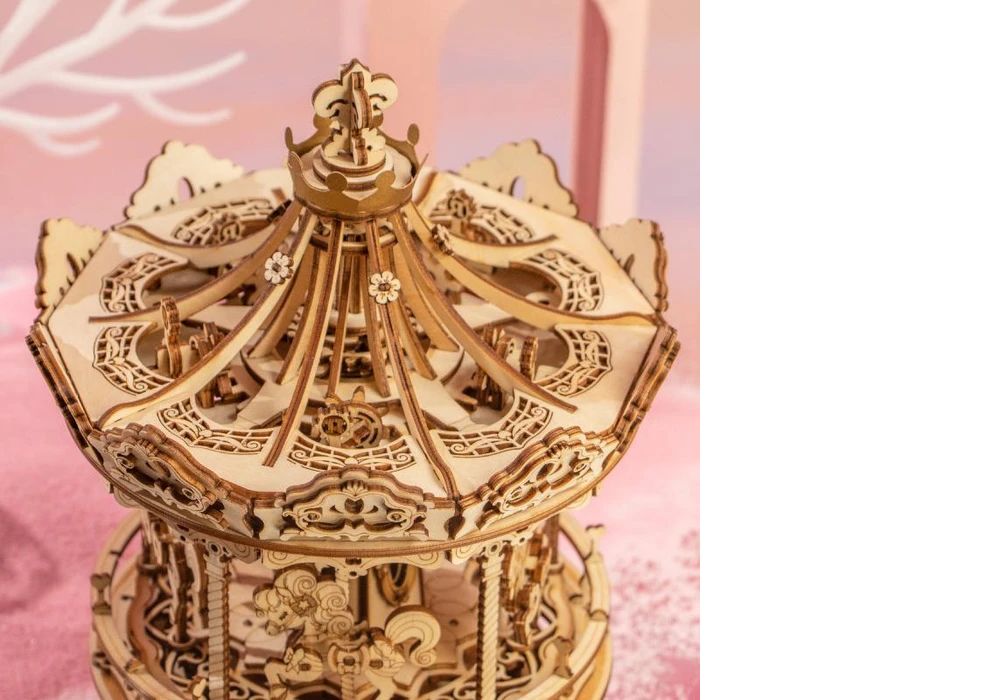 Robotime - DIY Spieluhr mit Musik - Romantic Carousel (DIY 3D Puzzle-/bilder/big/9190464_2.jpg
