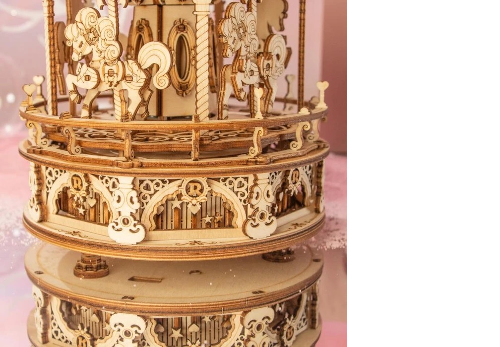 Robotime - DIY Spieluhr mit Musik - Romantic Carousel (DIY 3D Puzzle-/bilder/big/9190464_3.jpg