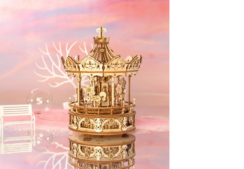Robotime - DIY Spieluhr mit Musik - Romantic Carousel (DIY 3D Puzzle-/bilder/big/9190464_4.jpg