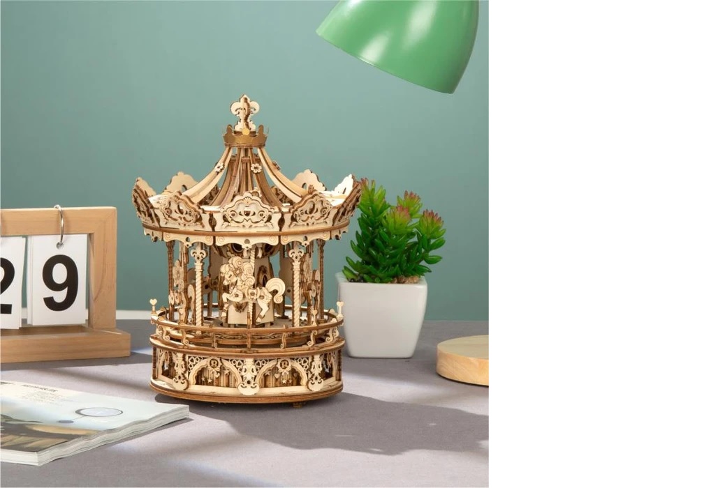 Robotime - DIY Spieluhr mit Musik - Romantic Carousel (DIY 3D Puzzle-/bilder/big/9190464_5.jpg
