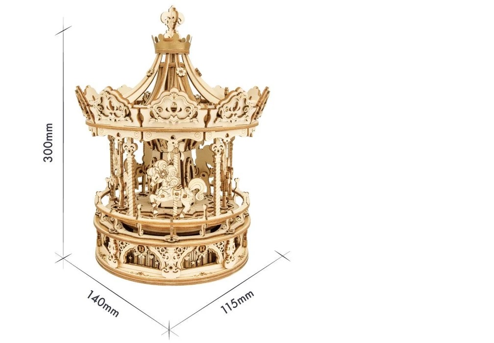 Robotime - DIY Spieluhr mit Musik - Romantic Carousel (DIY 3D Puzzle-/bilder/big/9190464_7.jpg