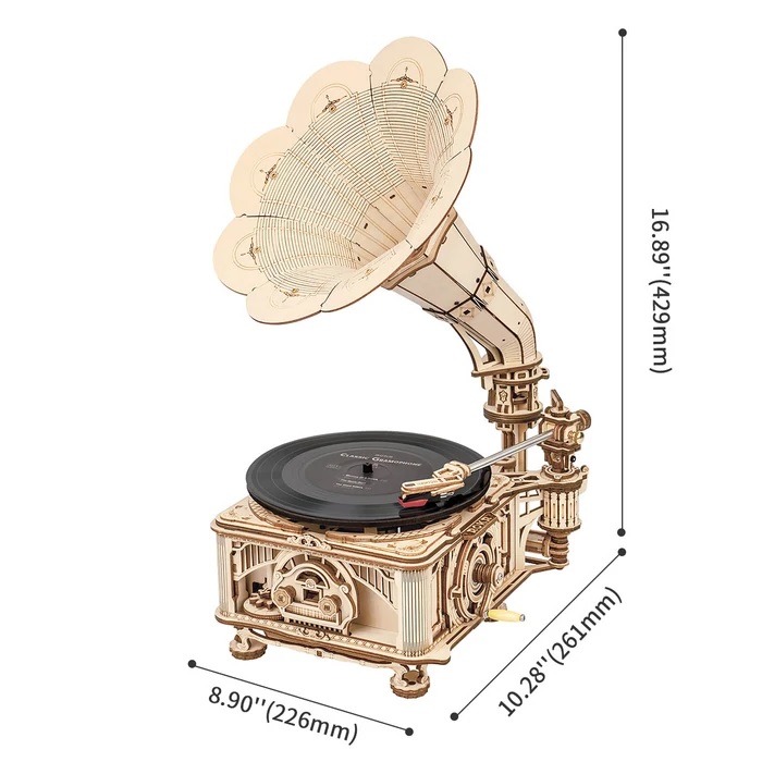 Robotime - DIY - Classical Gramophone (DIY 3D Puzzle 22.6 x 26.1 x-/bilder/big/9190465_5.jpg