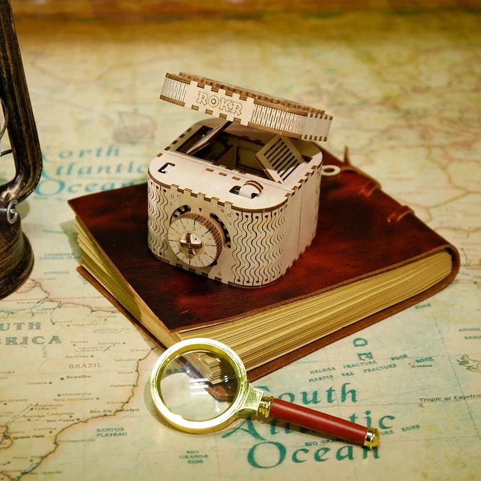 Robotime - DIY - Treasure Box (DIY 3D Puzzle 10 x 12.4 x 6.5 cm)-/bilder/big/9190466_3.jpg