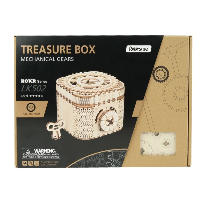 Robotime - DIY - Treasure Box (DIY 3D Puzzle 10 x 12.4 x 6.5 cm)-/bilder/big/9190466_5.jpg