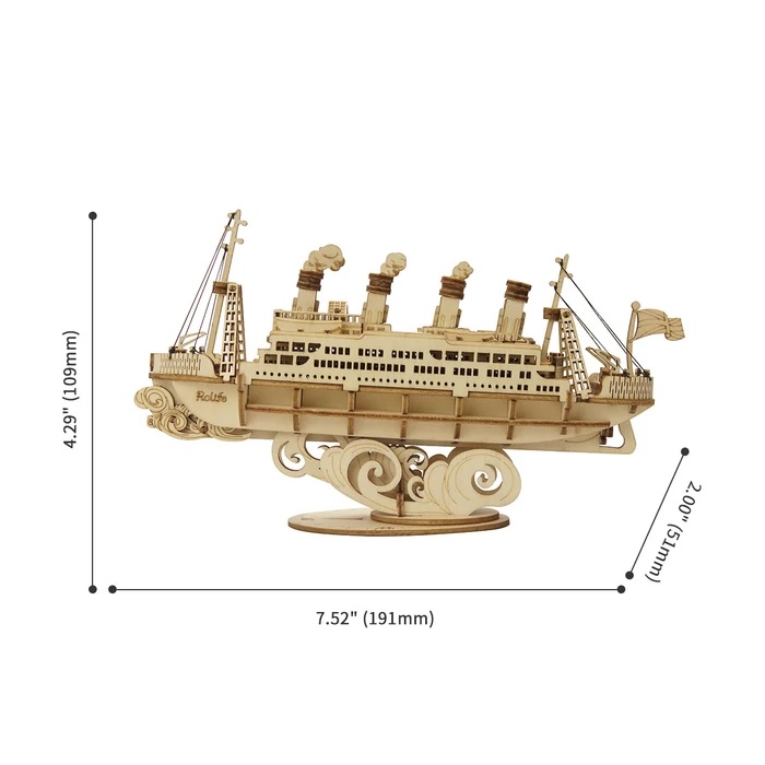 Robotime - DIY - Cruise Ship (DIY 3D Puzzle 19.1 x 5.1 x 10.9 cm)-/bilder/big/9190469_4.jpg