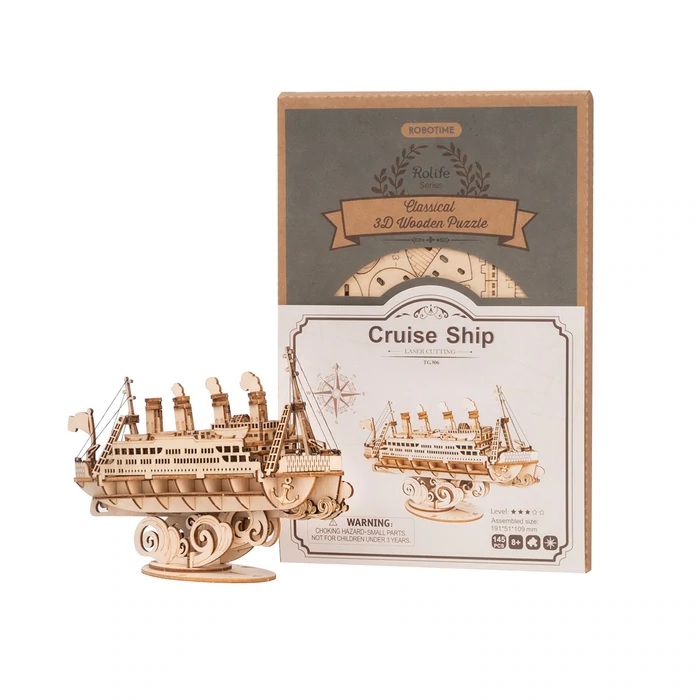 Robotime - DIY - Cruise Ship (DIY 3D Puzzle 19.1 x 5.1 x 10.9 cm)-/bilder/big/9190469_5.jpg