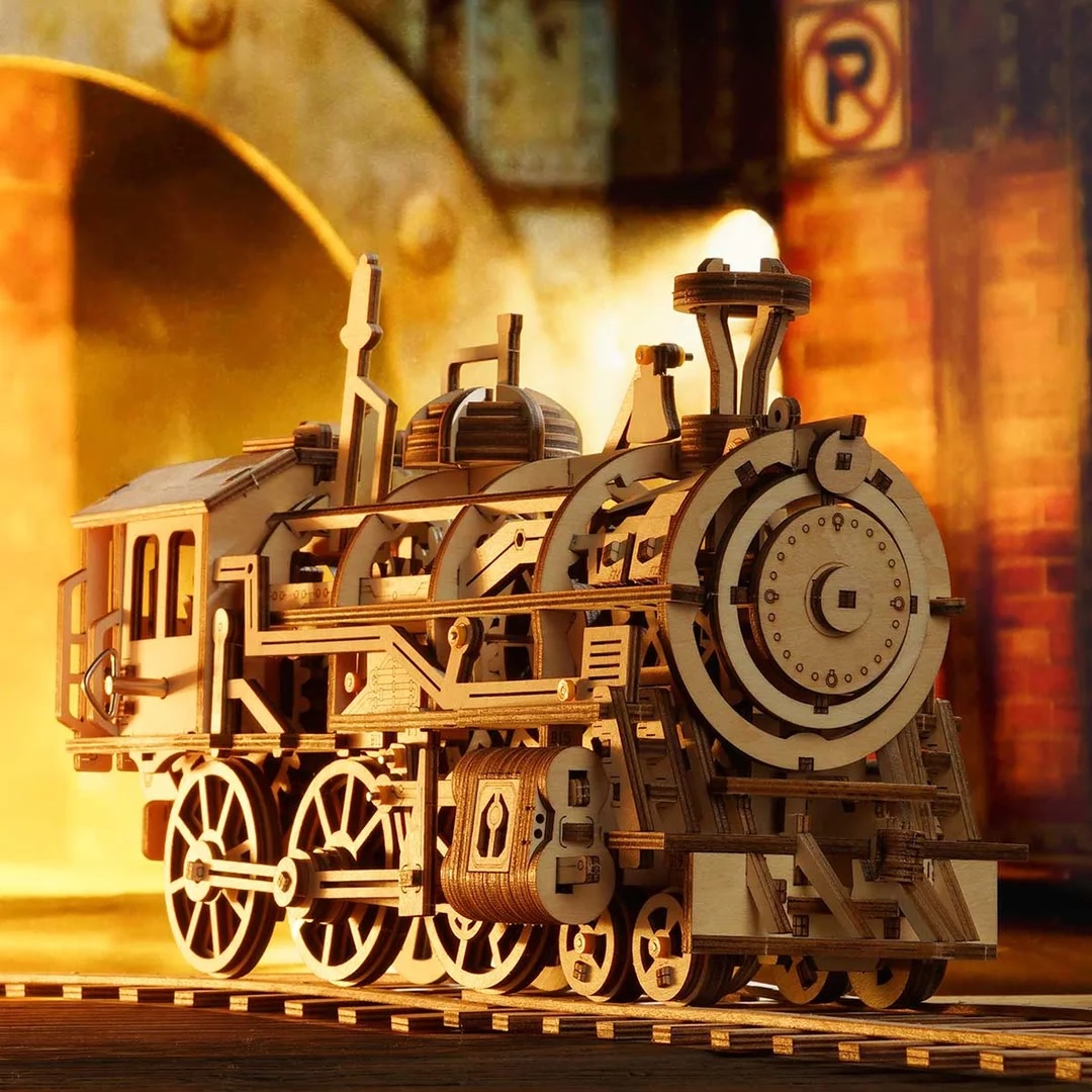 Robotime - DIY - Locomotive (DIY 3D Puzzle 37 x 12 x 18.5 cm)-/bilder/big/9190524_3.jpg