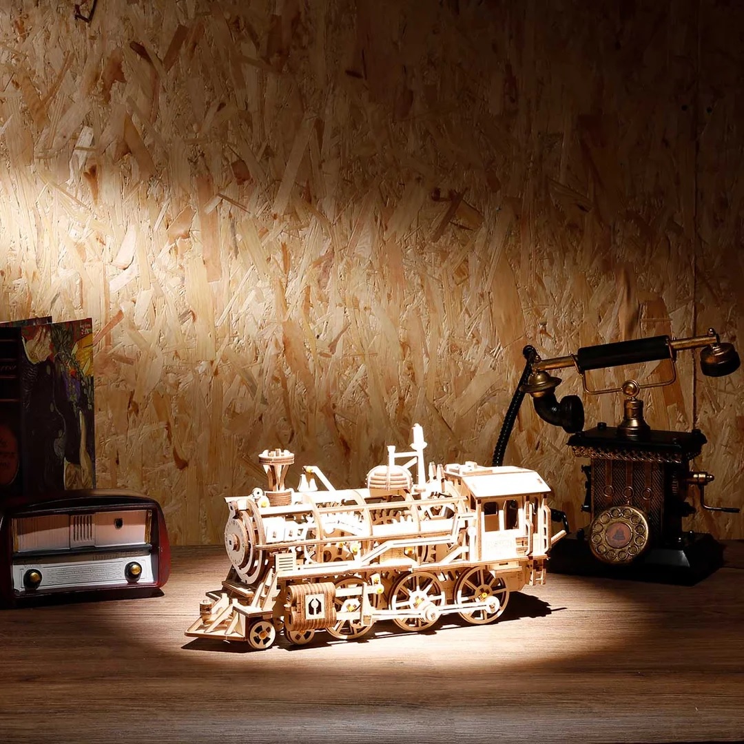 Robotime - DIY - Locomotive (DIY 3D Puzzle 37 x 12 x 18.5 cm)-/bilder/big/9190524_7.jpg