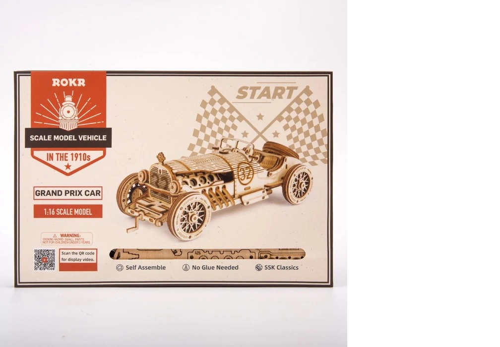 Robotime - DIY - Grand Prix Car (DIY 3D Puzzle 18.9 x 8 x 6 cm) Grand-/bilder/big/9190527_5.jpg