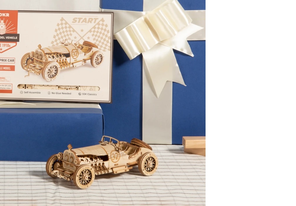 Robotime - DIY - Grand Prix Car (DIY 3D Puzzle 18.9 x 8 x 6 cm) Grand-/bilder/big/9190527_7.jpg