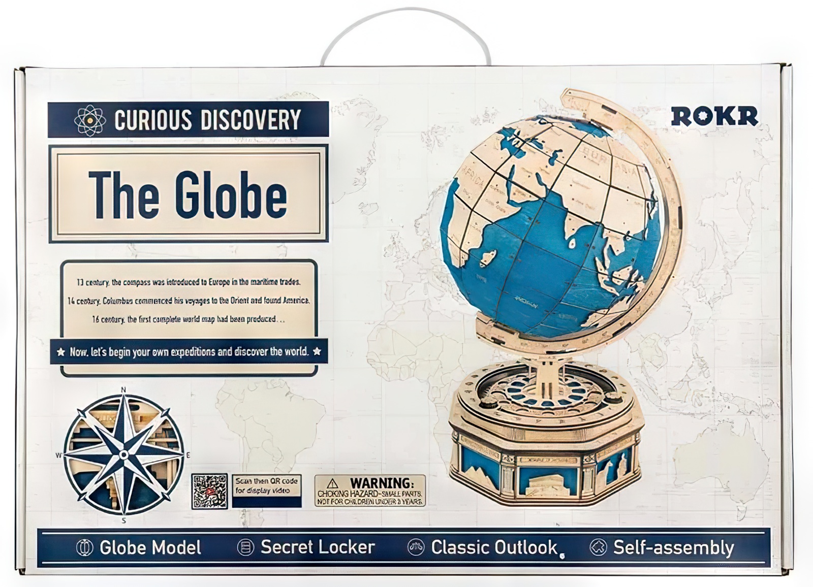 Robotime - DIY The Globe (DIY 3D Puzzle 32.5 x 29 x 52 cm) Globus-/bilder/big/9190540_4.jpg