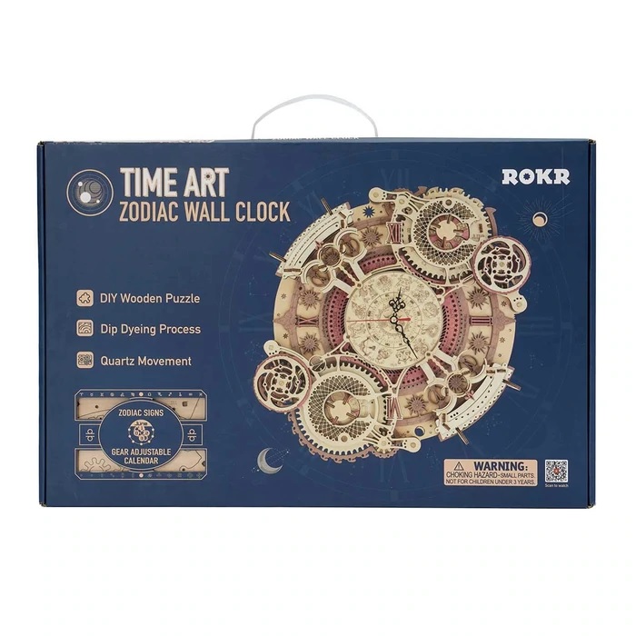 Robotime - DIY Zodiac Wall Clock (DIY 3D Puzzle 33.5 x 29.5 x 5.5 cm)-/bilder/big/9190541_7.jpg