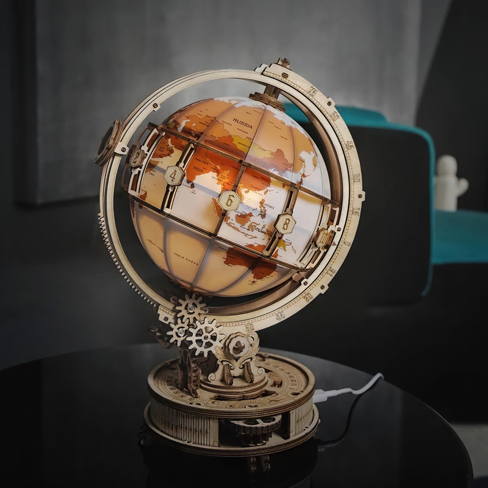 Robotime - DIY - Luminous Globe (DIY 3D Puzzle 16.7 x 20.3 x 29.3 cm)-/bilder/big/9190543_2.jpg