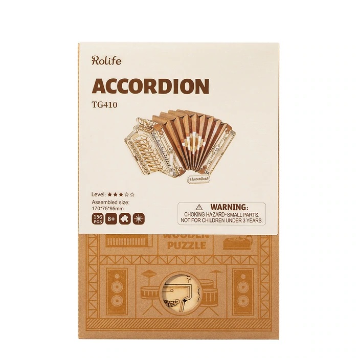 Robotime - DIY - Accordion (DIY 3D Puzzle 17 x 7.5 x 9.5 cm) Akkordeon-/bilder/big/9190548_6.jpg