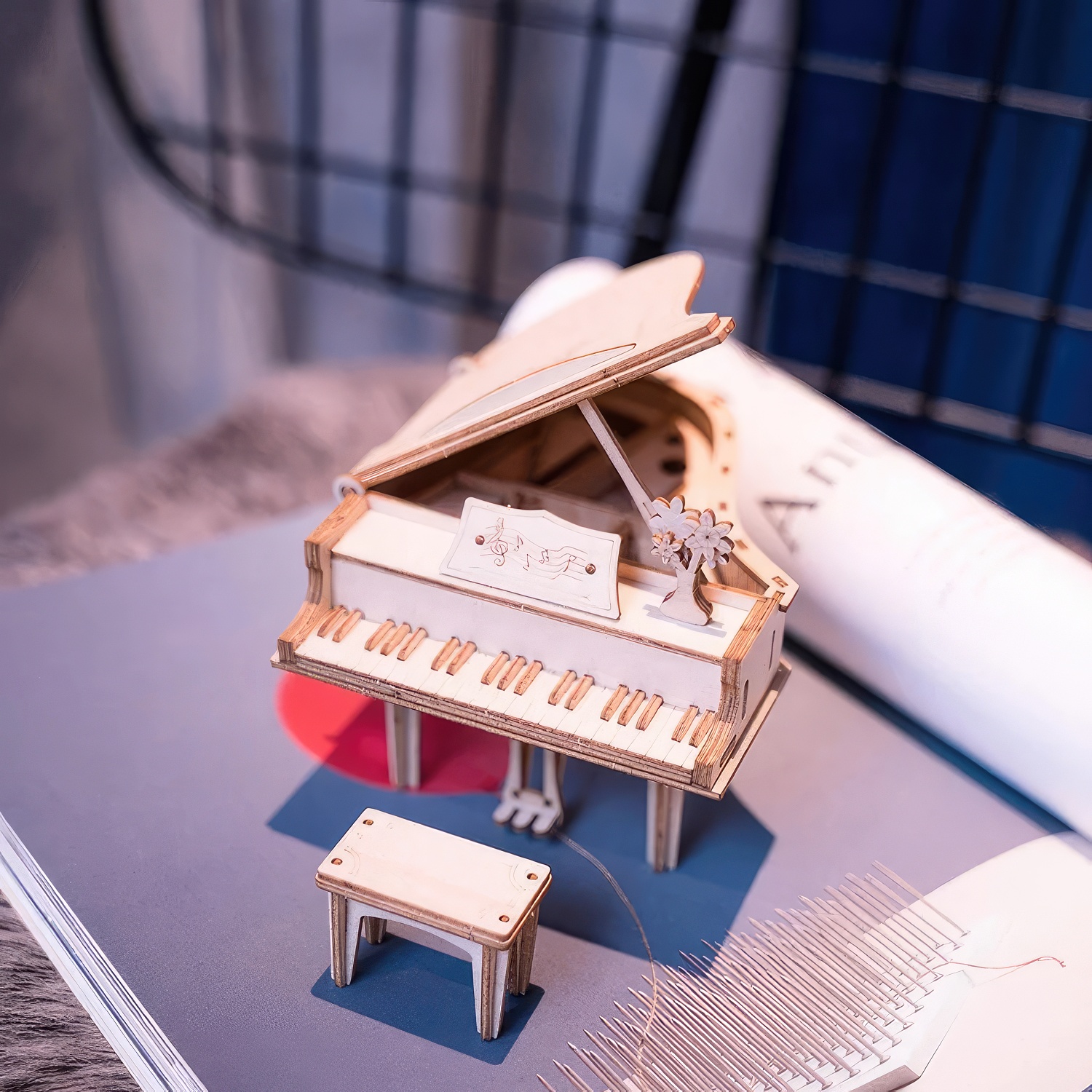 Robotime - DIY - Grand Piano (DIY 3D Puzzle 12.5 x 11 x 13.2 cm)-/bilder/big/9190549_2.jpg