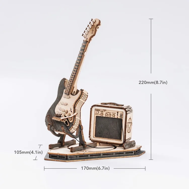 Robotime - DIY - Electric Guitar (DIY 3D Puzzle 22 x 10.5 x 17 cm)-/bilder/big/9190556_6.jpg