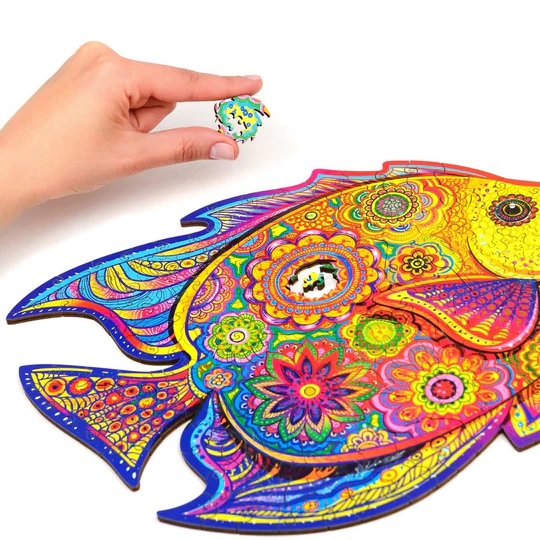 UNIDRAGON - Shining Fish (40 x 31 cm - Größe L) Holzpuzzle - 331 Teile-/bilder/big/9191005_4.jpg