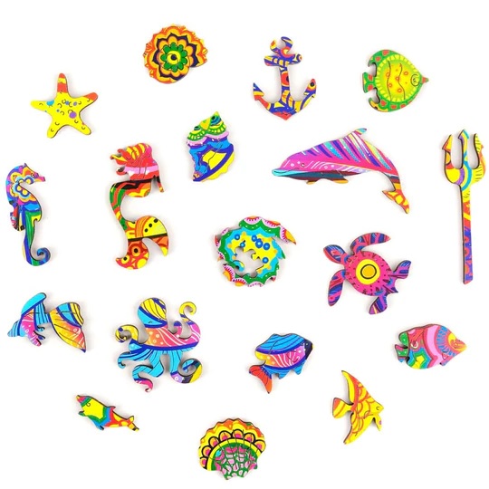 UNIDRAGON - Shining Fish (23 x 18 cm - Größe S) Holzpuzzle - 106 Teile-/bilder/big/9191005_5.jpg
