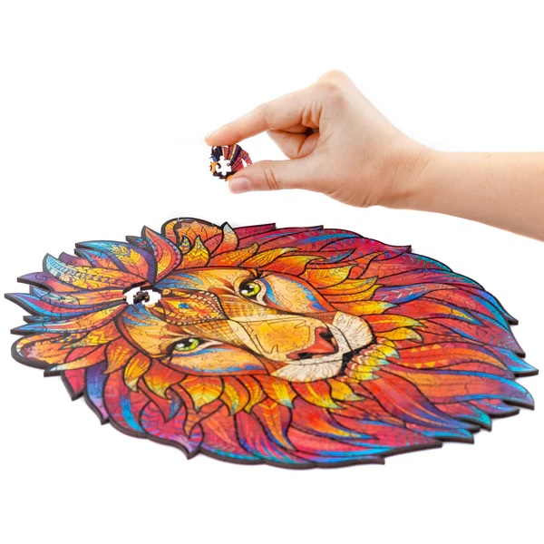 UNIDRAGON - Mysterious Lion (24 x 31 cm - Größe M) Holzpuzzle --/bilder/big/9191010_2.jpg