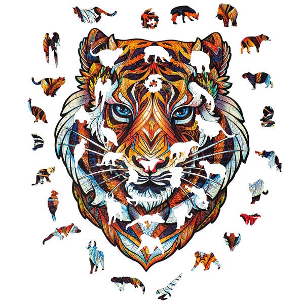 UNIDRAGON - Lovely Tiger (25 x 32 cm - Größe M) Holzpuzzle - 181 Teile-/bilder/big/9191030_2.jpg