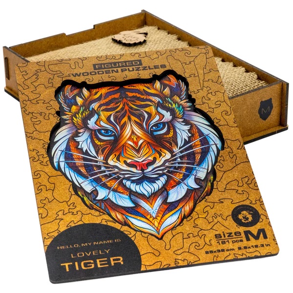UNIDRAGON - Lovely Tiger (25 x 32 cm - Größe M) Holzpuzzle - 181 Teile-/bilder/big/9191030_5.jpg