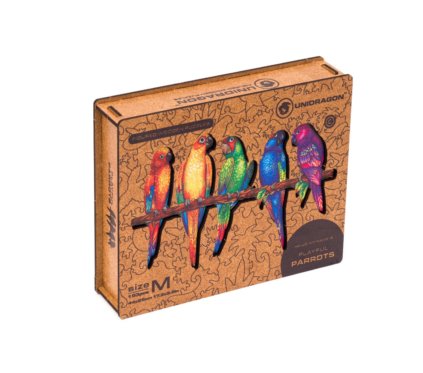 UNIDRAGON - Playful Parrots (24 x 33 cm - Größe M) Holzpuzzle --/bilder/big/9191036_m.jpg