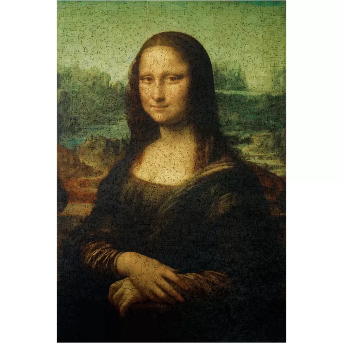 UNIDRAGON - Mona Lisa - Leonardo da Vinci (39 x 59 cm) Holzpuzzle - 1000 Teile