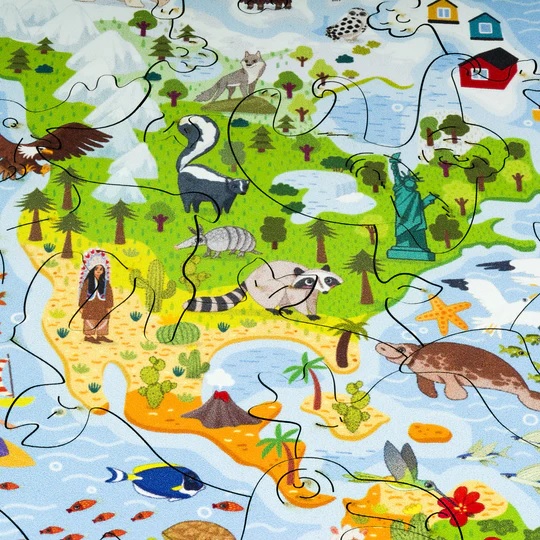 UNIDRAGON - Kids World Map (43 x 30 cm) Holzpuzzle - 100 Teile-/bilder/big/9191075_10.jpg