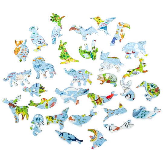 UNIDRAGON - Kids World Map (43 x 30 cm) Holzpuzzle - 100 Teile-/bilder/big/9191075_3.jpg