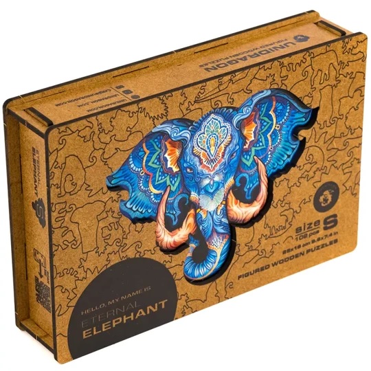 UNIDRAGON - Eternal Elephant (25 x 19 cm - Größe S) Holzpuzzle --/bilder/big/9191080_6.jpg
