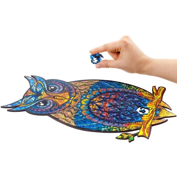UNIDRAGON - Charming Owl (21 x 35 cm - Größe M) Holzpuzzle - 186 Teile-/bilder/big/91911000_3.jpg