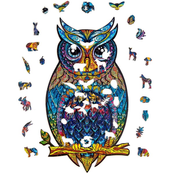 UNIDRAGON - Charming Owl (15 x 26 cm - Größe S) Holzpuzzle - 101 Teile-/bilder/big/91911000_4.jpg